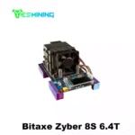 Bitaxe Zyber 8S 6.4+TH/s Minero de Bitcoin en Solitario