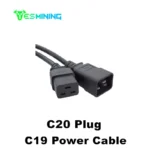 C19 Power Cable for Iceriver KS3 / KS3M / KS3L / KS5L